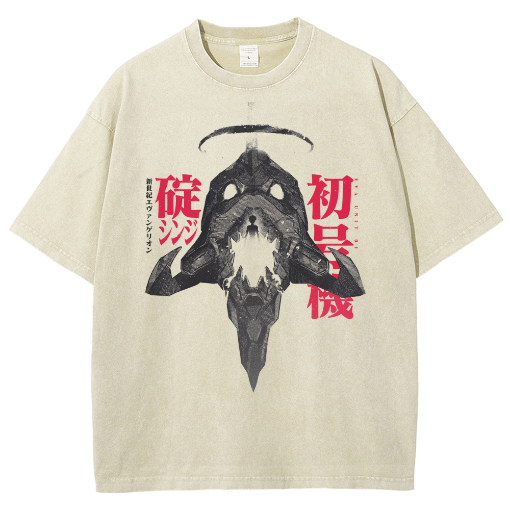 Neon Genesis Evangelion Unisex Fit Washed T-Shirt 2508012969