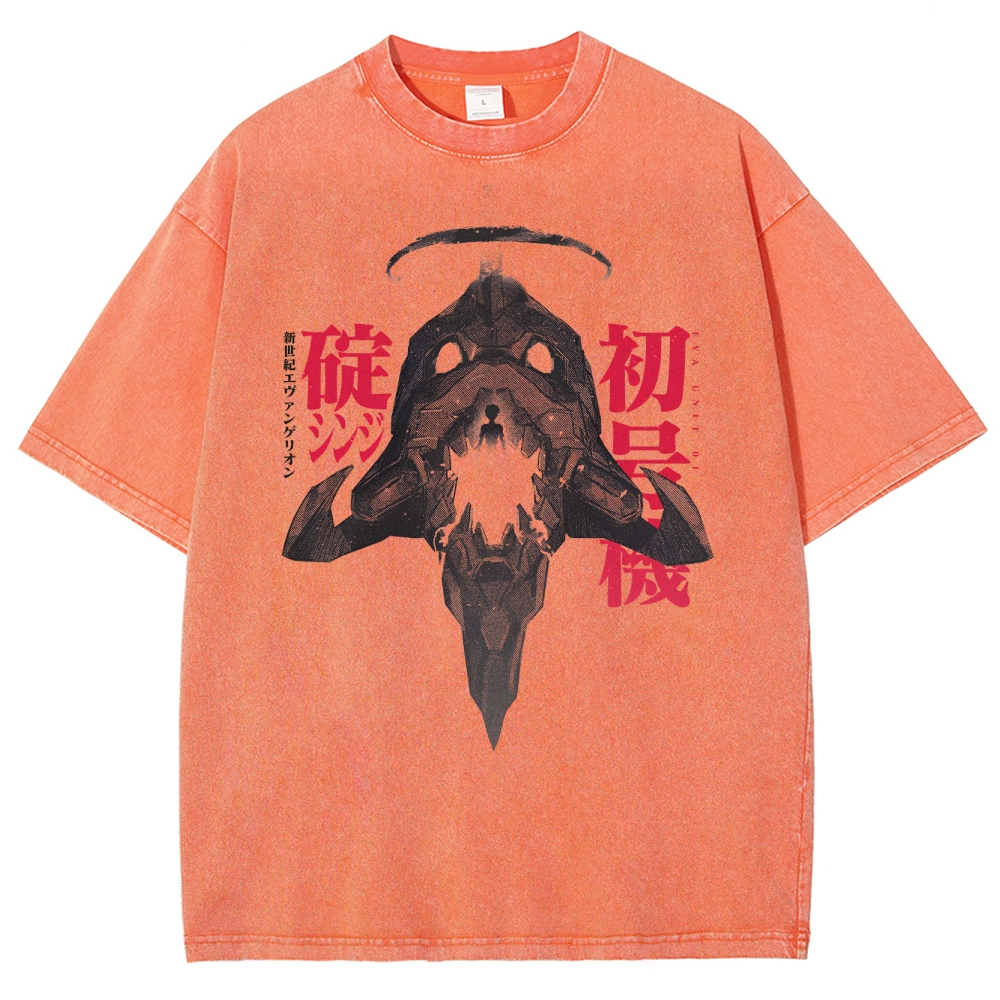 Neon Genesis Evangelion Unisex Fit Washed T-Shirt 2508012969