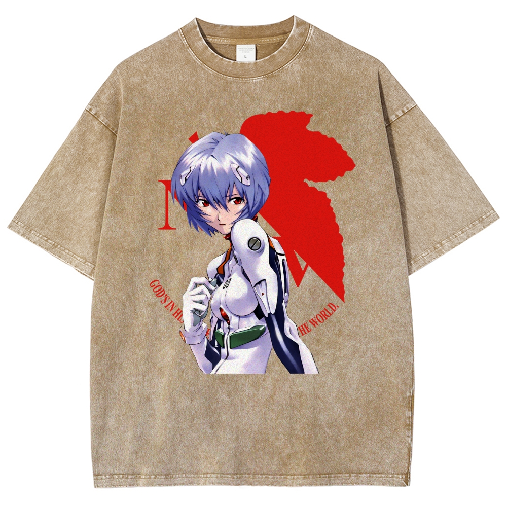 Neon Genesis Evangelion Unisex Fit Washed T-Shirt 2508012973