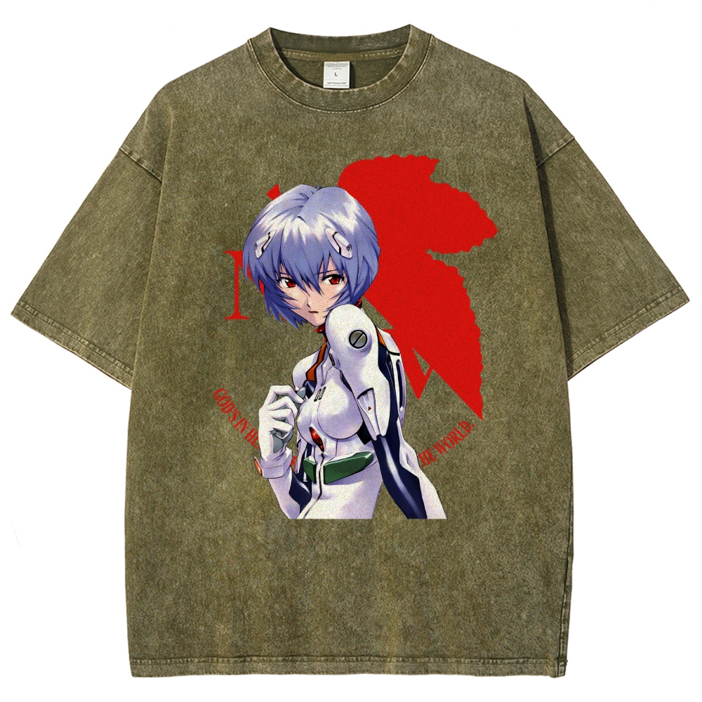 Neon Genesis Evangelion Unisex Fit Washed T-Shirt 2508012973