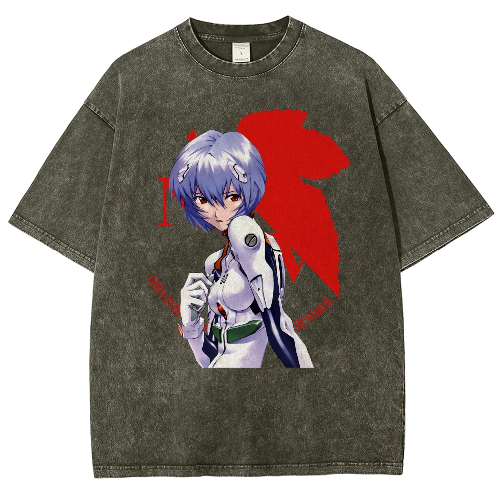 Neon Genesis Evangelion Unisex Fit Washed T-Shirt 2508012973