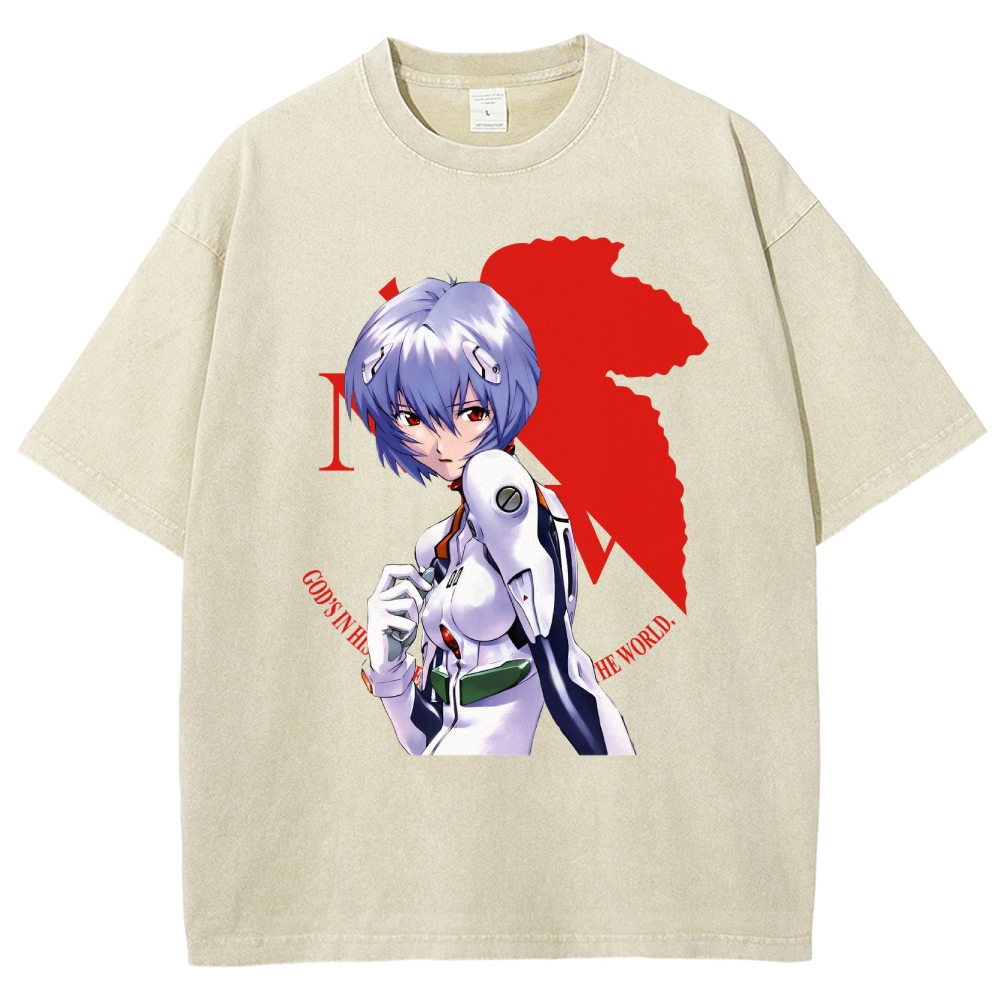 Neon Genesis Evangelion Unisex Fit Washed T-Shirt 2508012973