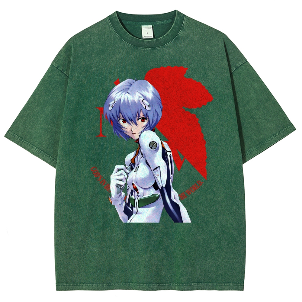 Neon Genesis Evangelion Unisex Fit Washed T-Shirt 2508012973