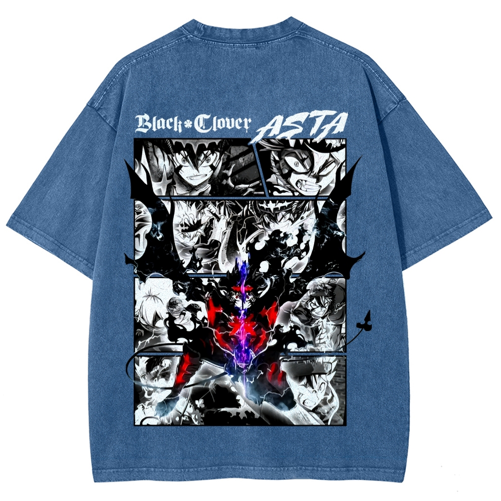 Black Clover Unisex Fit Washed T-Shirt 2508014149