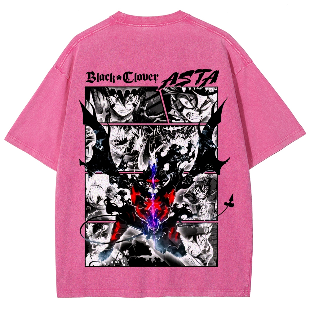 Black Clover Unisex Fit Washed T-Shirt 2508014149
