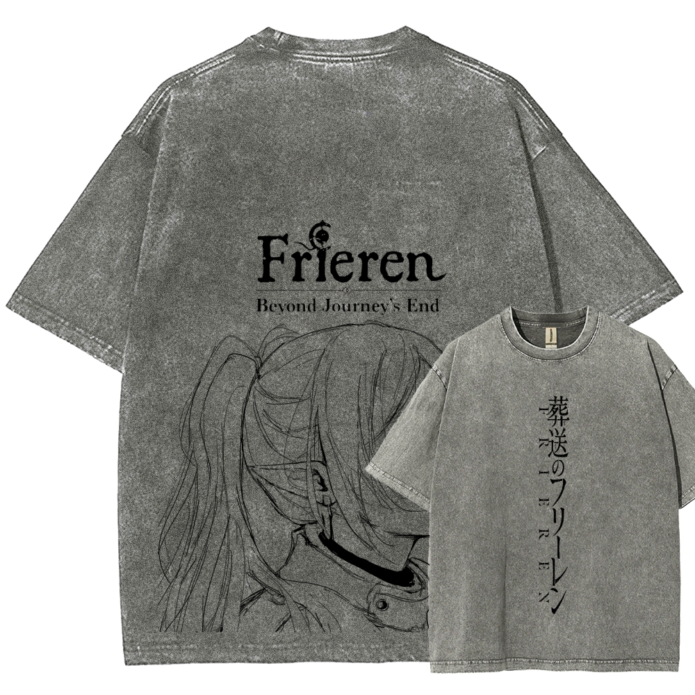 Frieren Unisex Fit Washed T-Shirt 2508014532