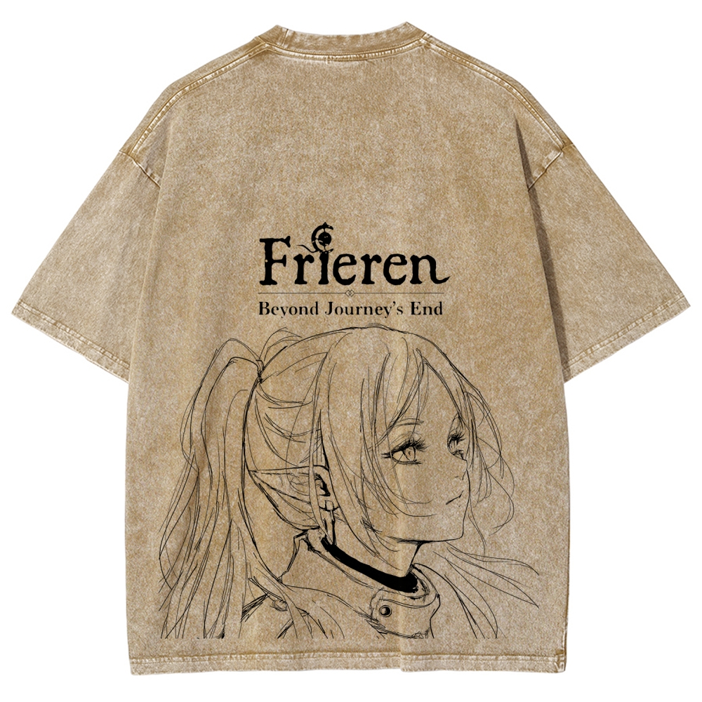 Frieren Unisex Fit Washed T-Shirt 2508014532