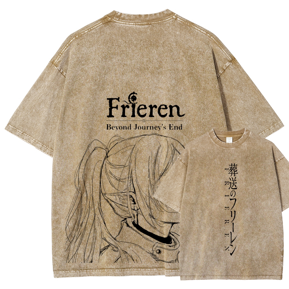 Frieren Unisex Fit Washed T-Shirt 2508014532