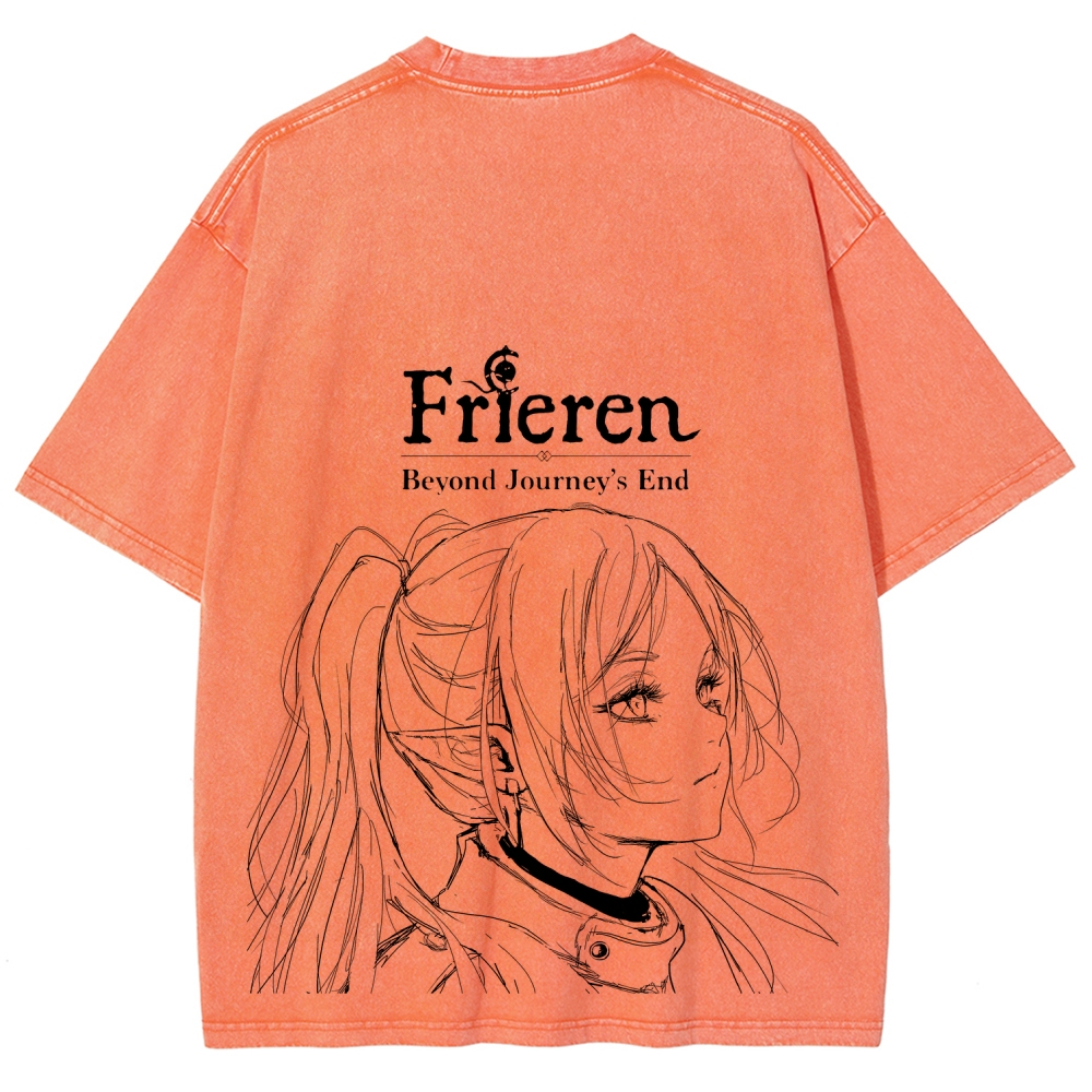 Frieren Unisex Fit Washed T-Shirt 2508014532