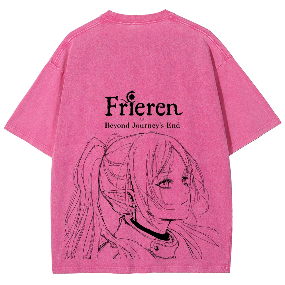 Frieren Unisex Fit Washed T-Shirt 2508014532