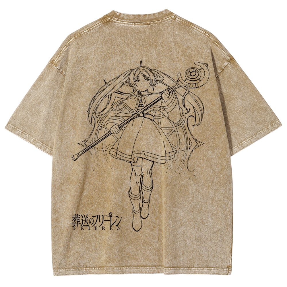 Frieren Unisex Fit Washed T-Shirt 2508014535