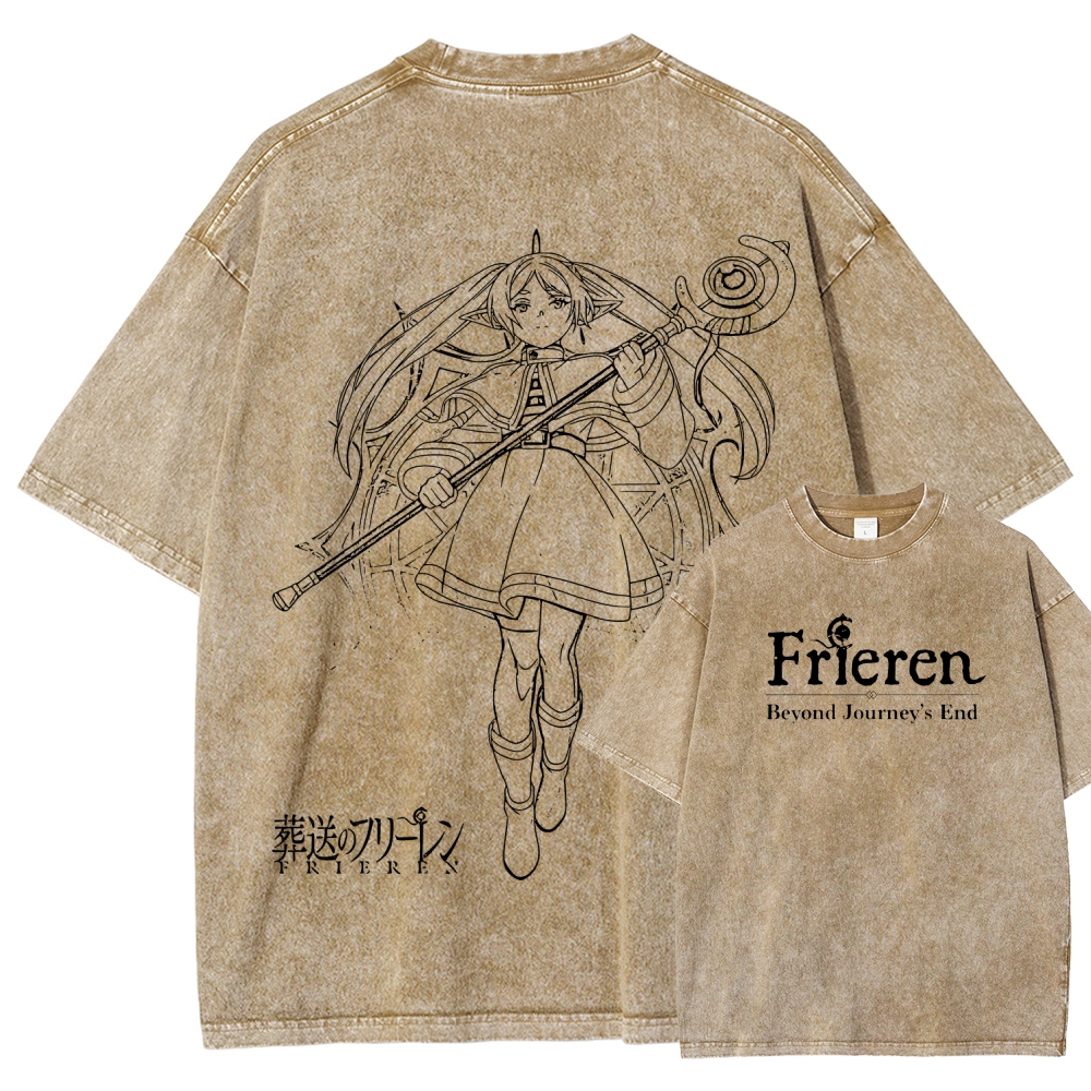 Frieren Unisex Fit Washed T-Shirt 2508014535