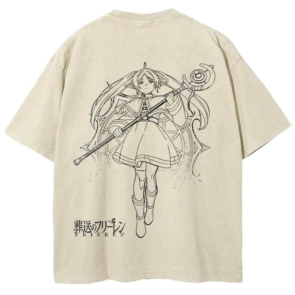 Frieren Unisex Fit Washed T-Shirt 2508014535