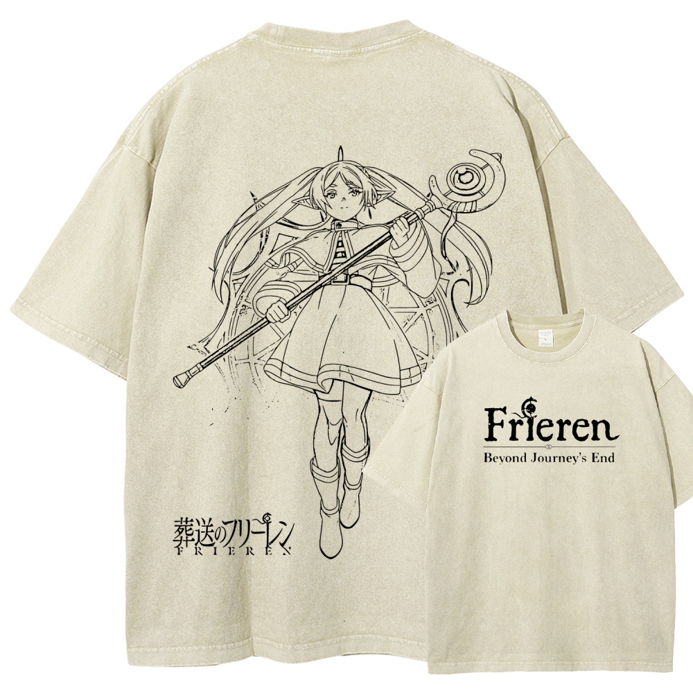 Frieren Unisex Fit Washed T-Shirt 2508014535