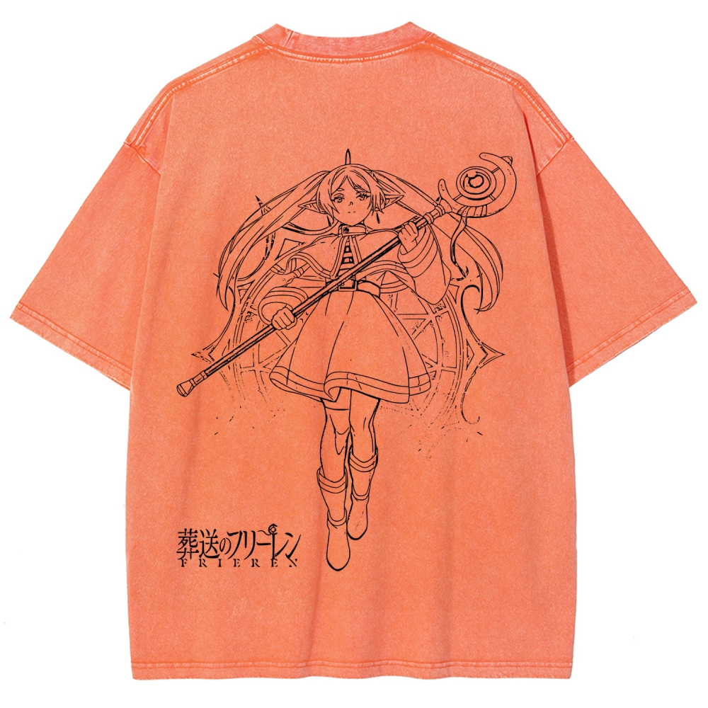 Frieren Unisex Fit Washed T-Shirt 2508014535