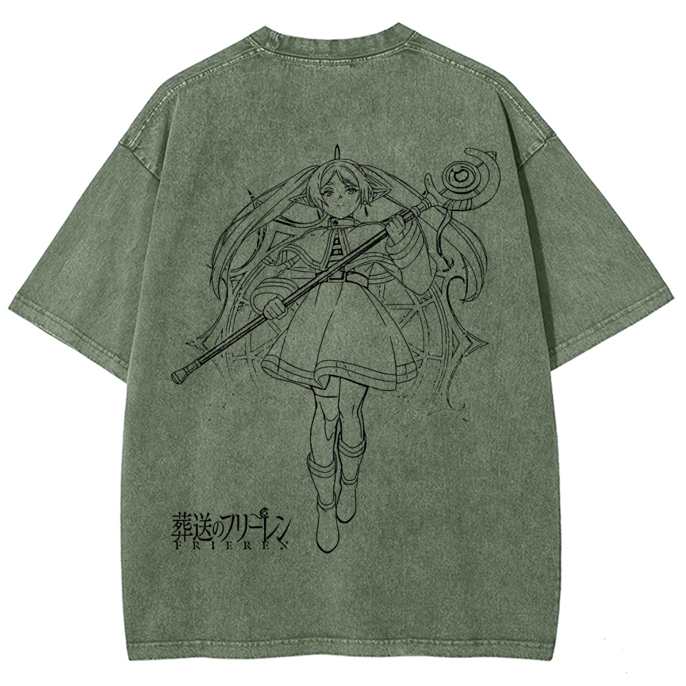Frieren Unisex Fit Washed T-Shirt 2508014535