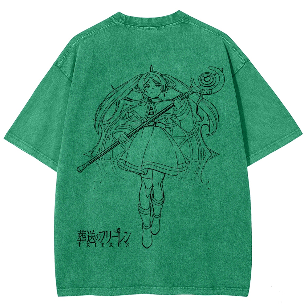 Frieren Unisex Fit Washed T-Shirt 2508014535
