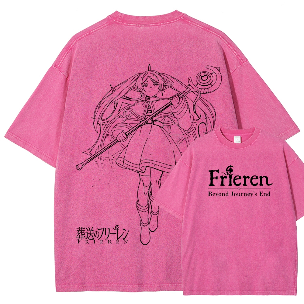 Frieren Unisex Fit Washed T-Shirt 2508014535