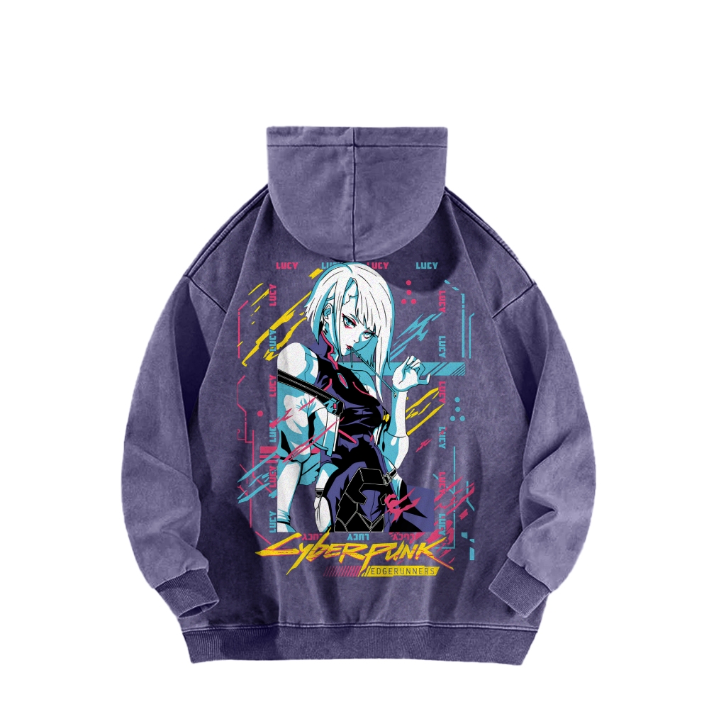 Cyberpunk: Edgerunners Casual Washed Hoodie 2508014756
