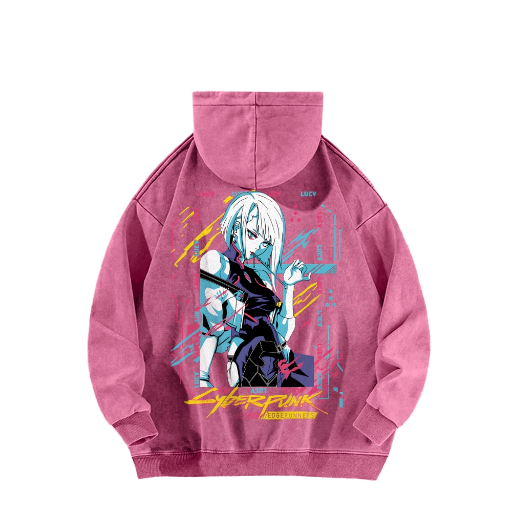 Cyberpunk: Edgerunners Casual Washed Hoodie 2508014756