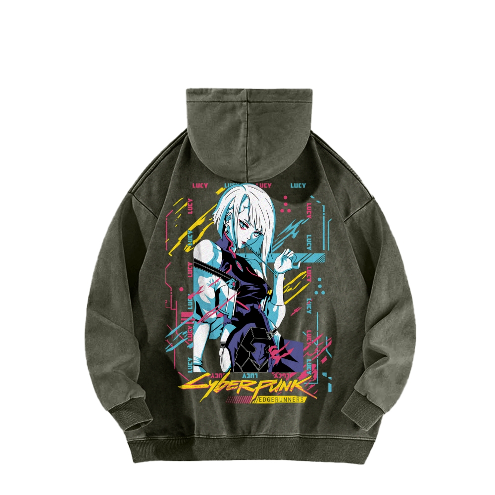 Cyberpunk: Edgerunners Casual Washed Hoodie 2508014756