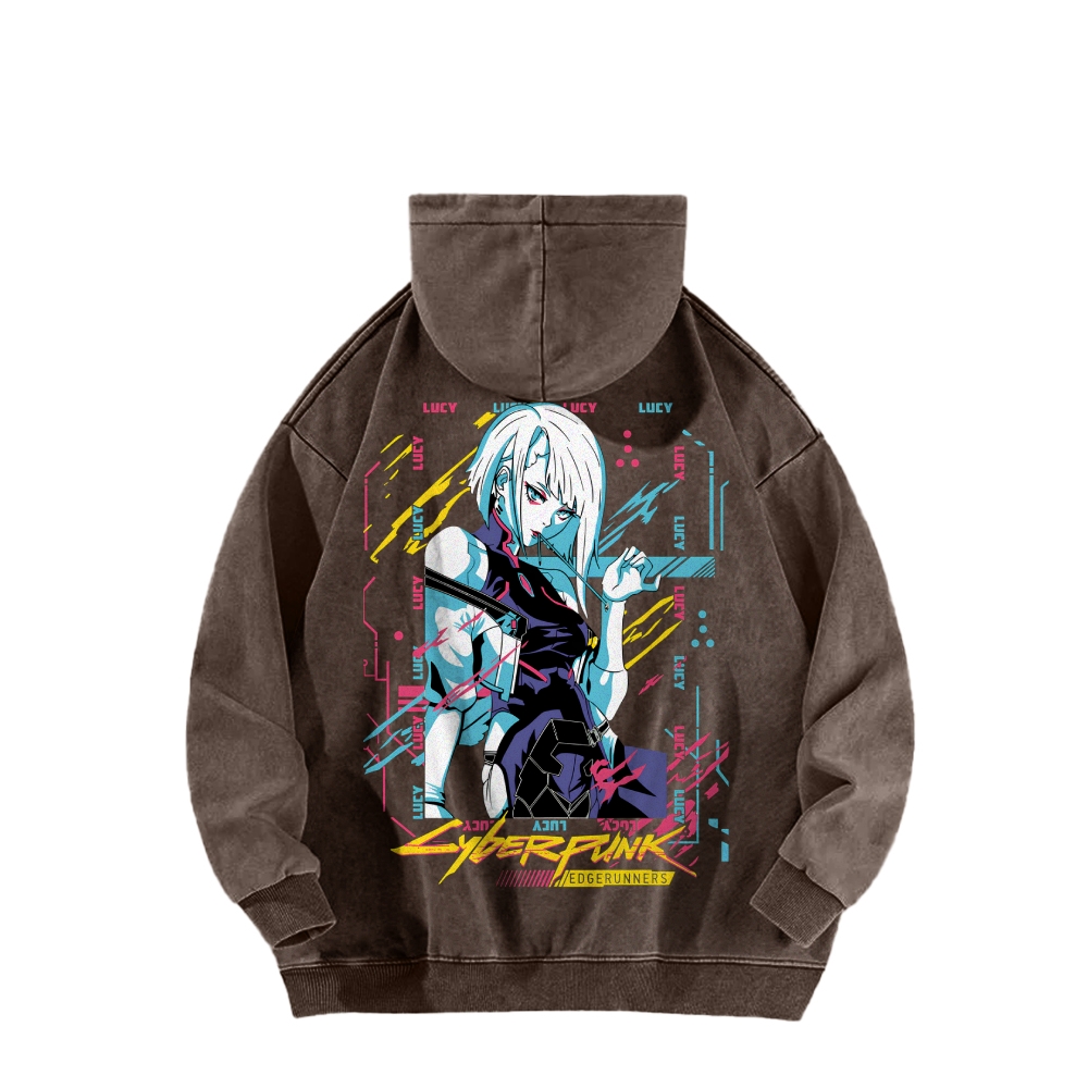 Cyberpunk: Edgerunners Casual Washed Hoodie 2508014756
