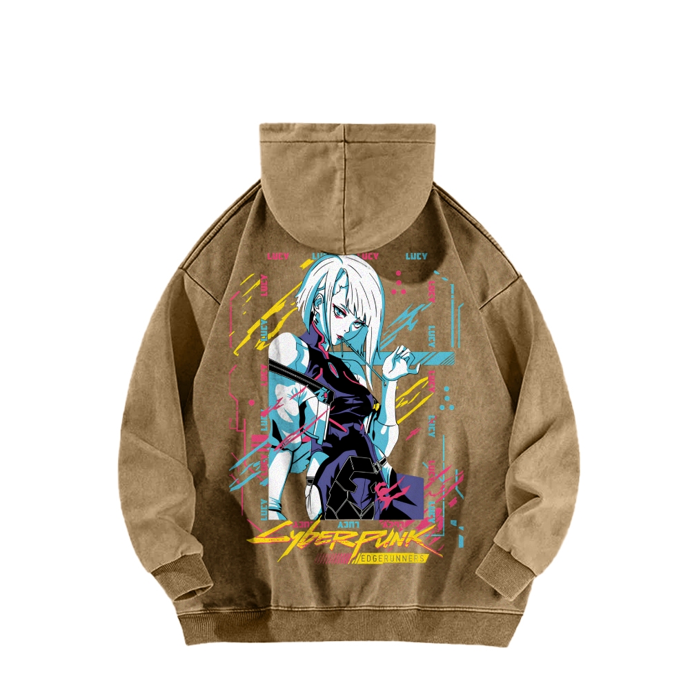 Cyberpunk: Edgerunners Casual Washed Hoodie 2508014756
