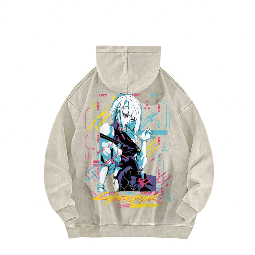 Cyberpunk: Edgerunners Casual Washed Hoodie 2508014756