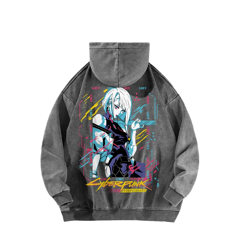 Cyberpunk: Edgerunners Casual Washed Hoodie 2508014756