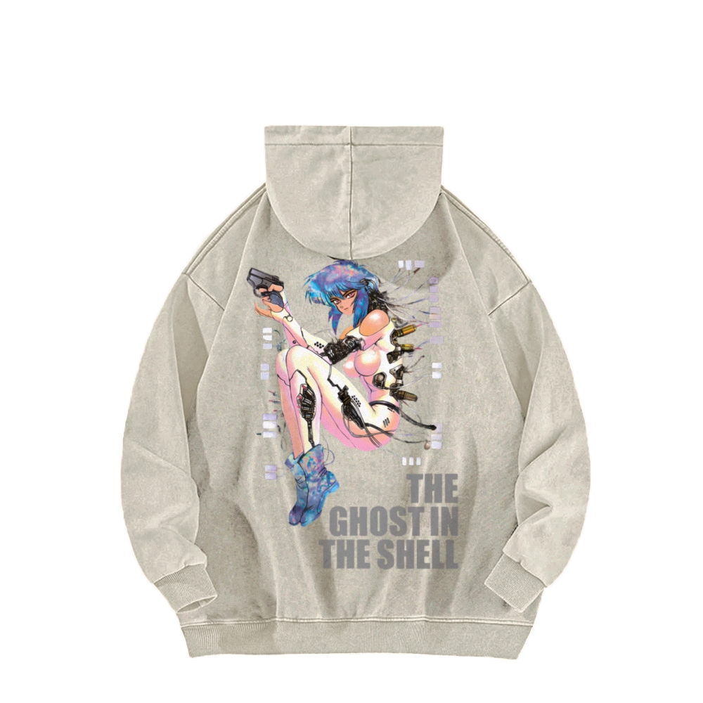 Ghost in the Shell Casual Washed Hoodie 2508014782