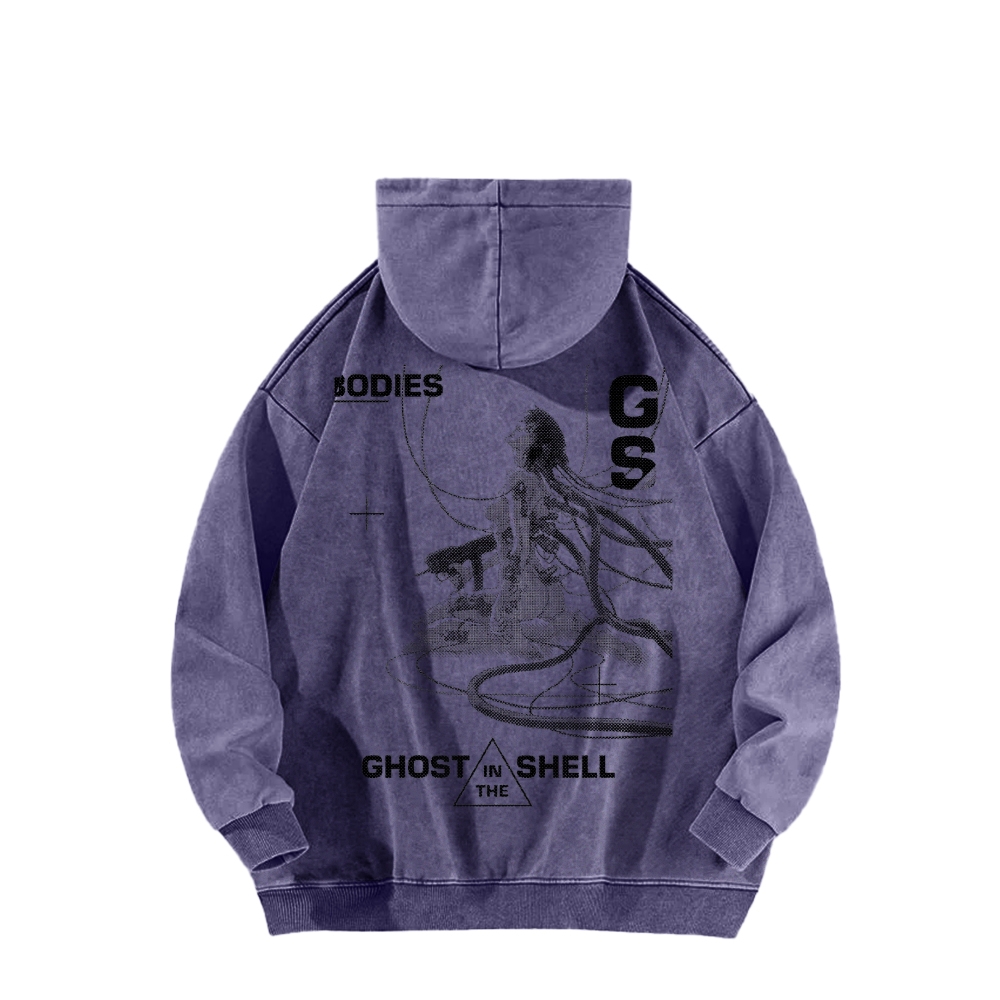 Ghost in the Shell Casual Washed Hoodie 2508014787