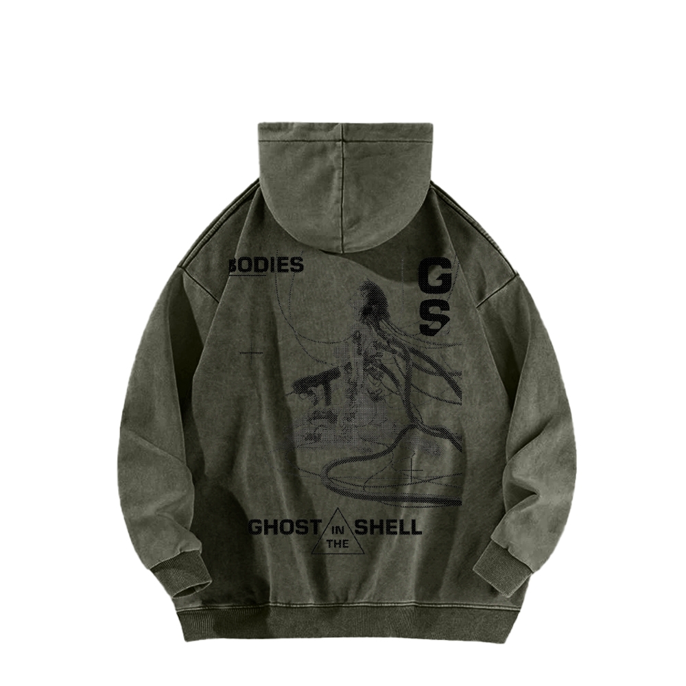 Ghost in the Shell Casual Washed Hoodie 2508014787