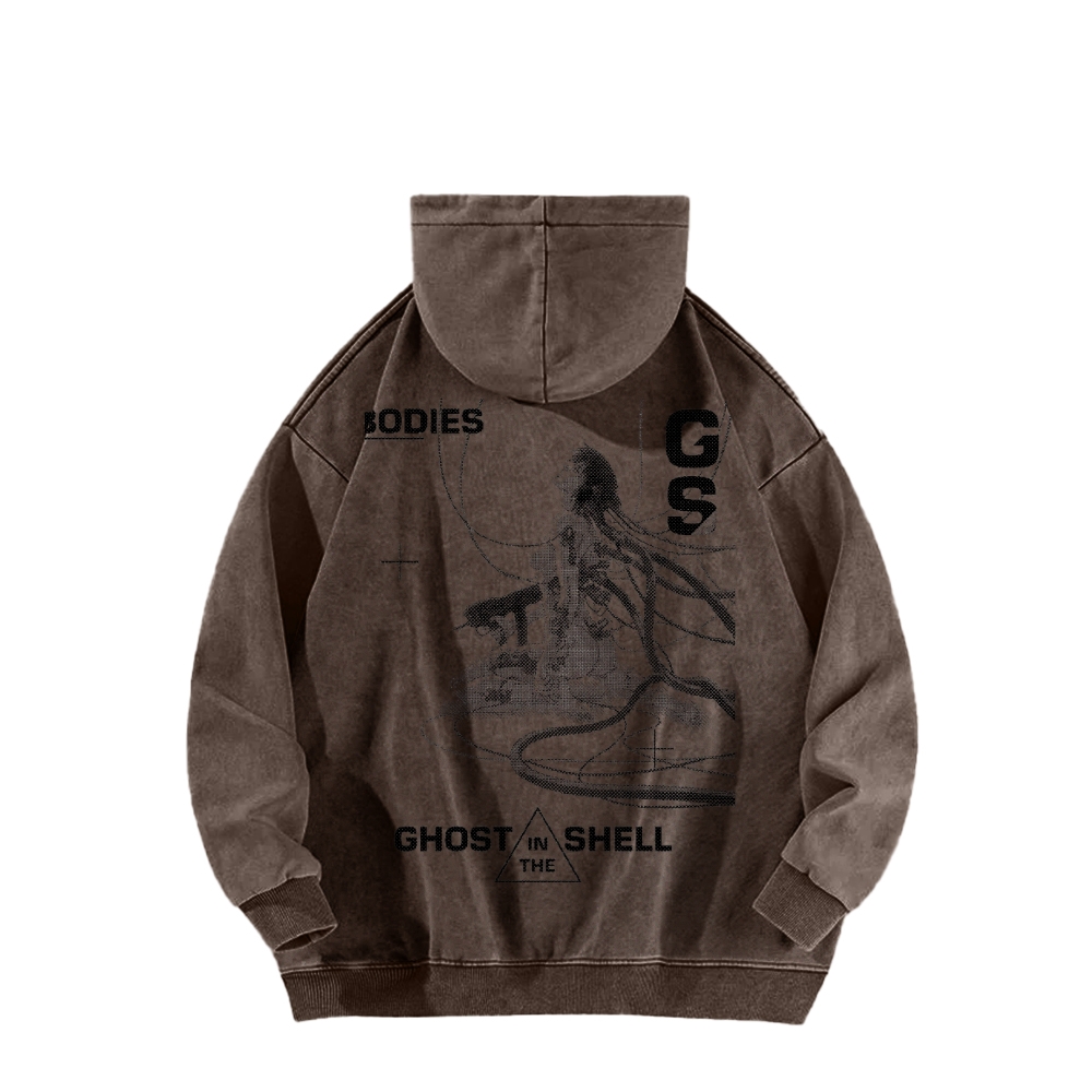 Ghost in the Shell Casual Washed Hoodie 2508014787