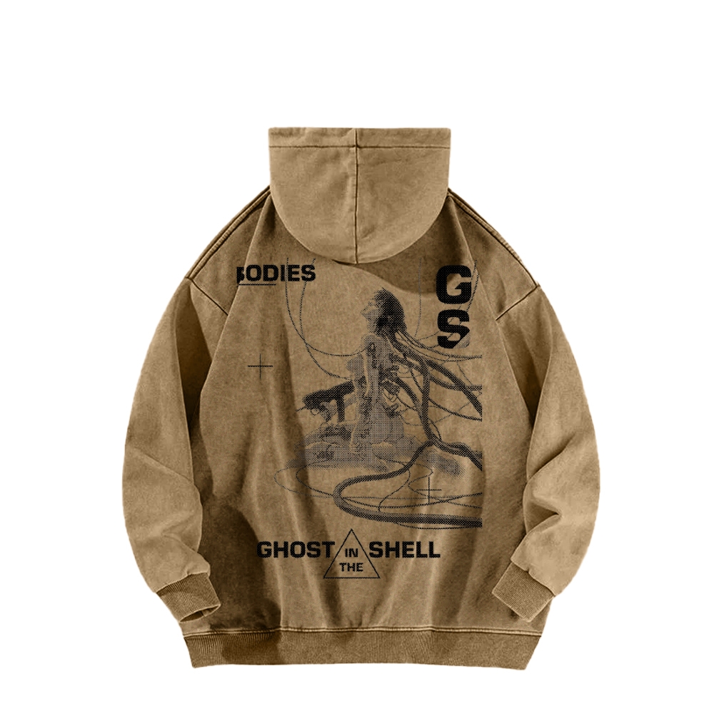 Ghost in the Shell Casual Washed Hoodie 2508014787