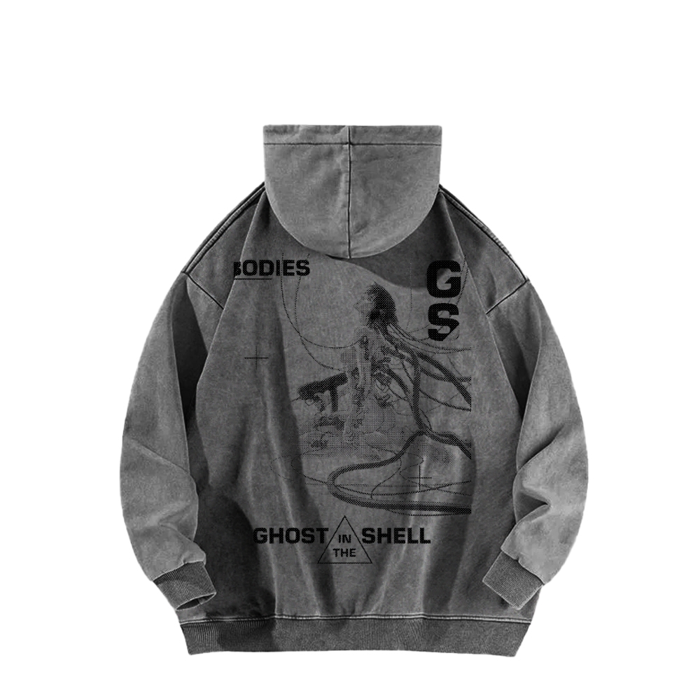 Ghost in the Shell Casual Washed Hoodie 2508014787