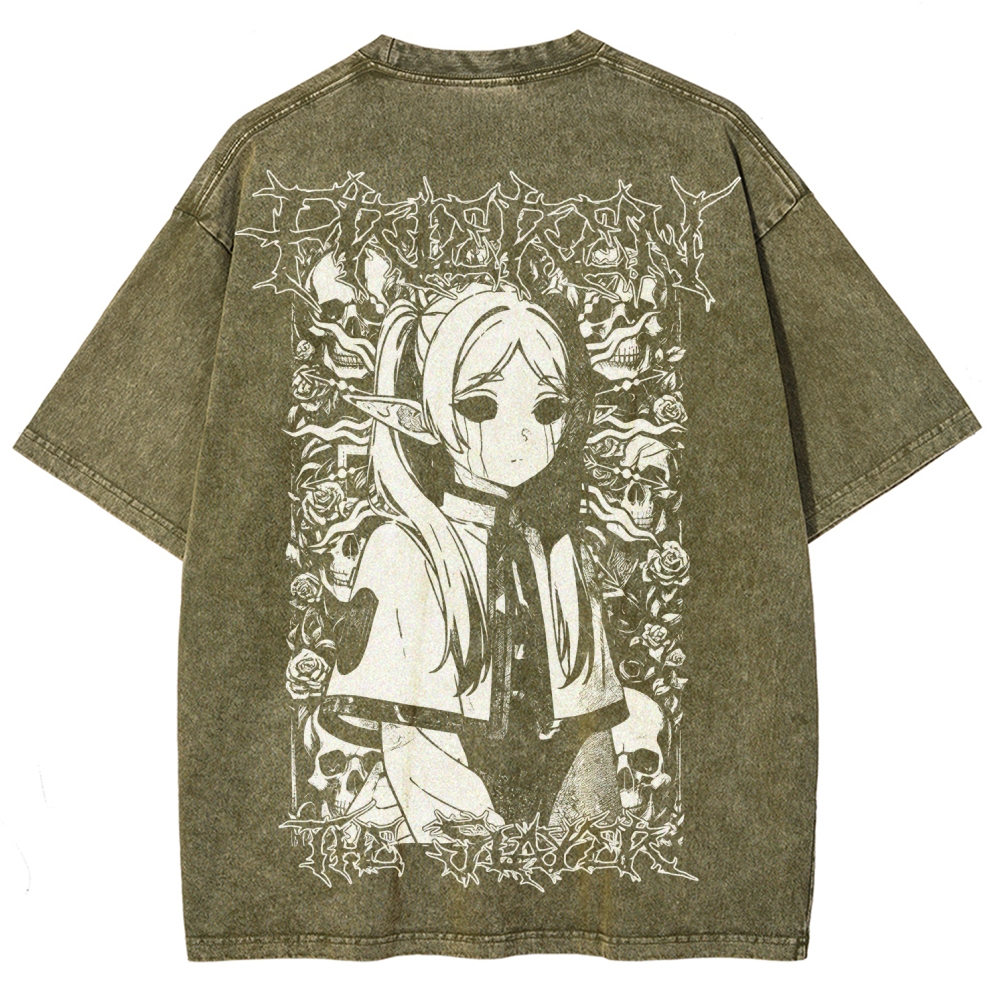 Frieren Unisex Fit Washed T-Shirt 2508014803
