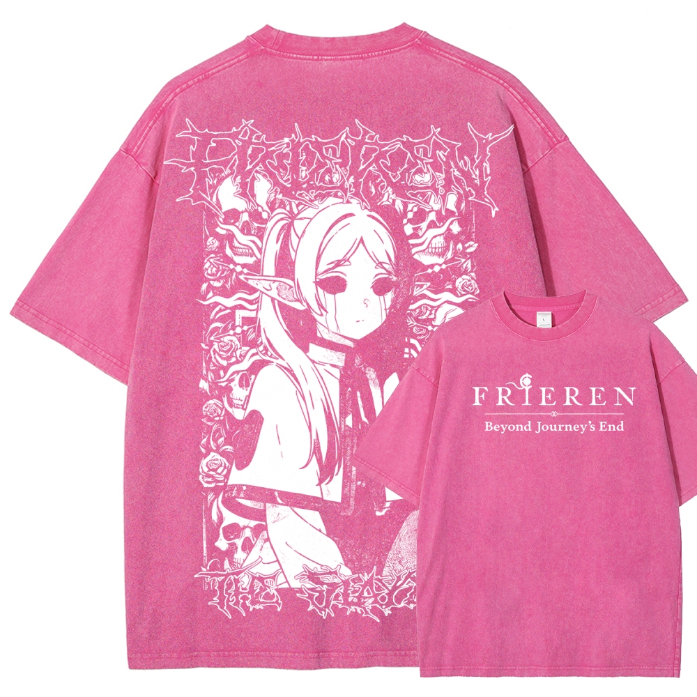 Frieren Unisex Fit Washed T-Shirt 2508014803