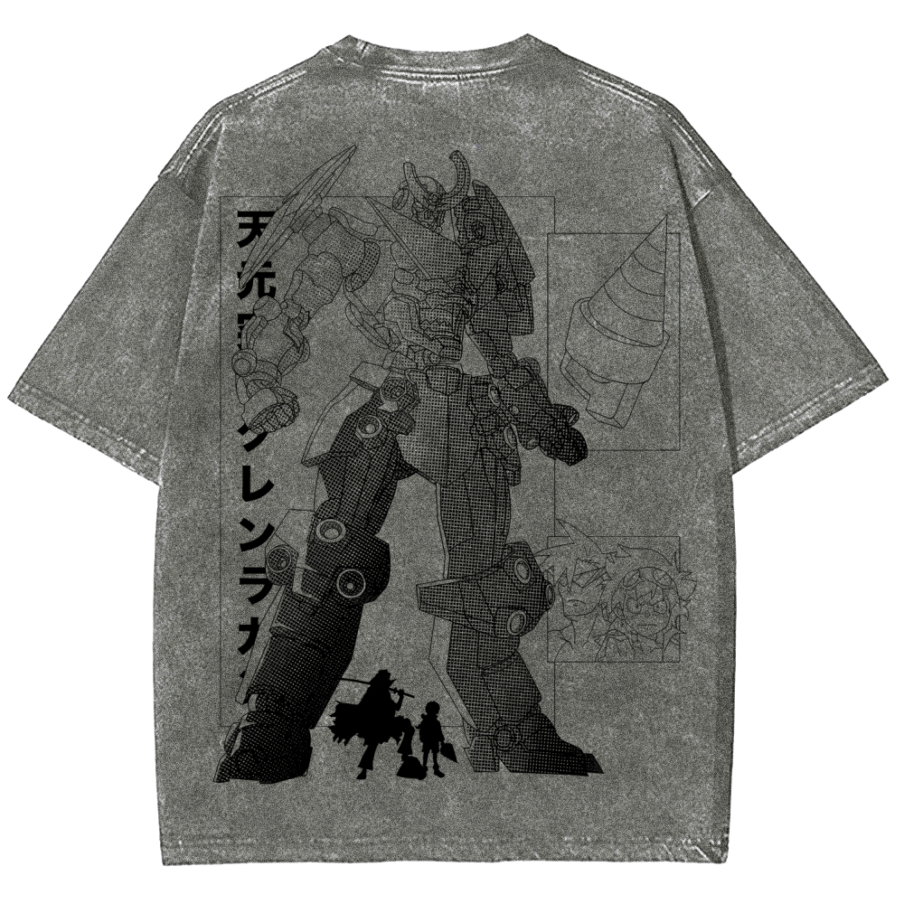 Tengen Toppa Unisex Fit Washed T-Shirt 2508014837
