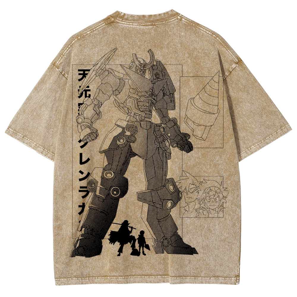 Tengen Toppa Unisex Fit Washed T-Shirt 2508014837