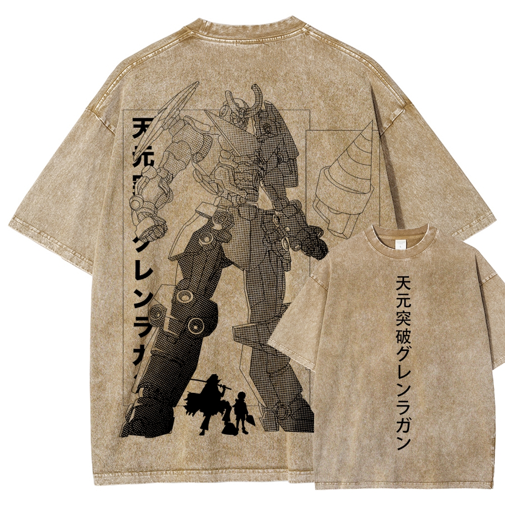 Tengen Toppa Unisex Fit Washed T-Shirt 2508014837