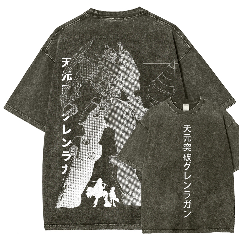 Tengen Toppa Unisex Fit Washed T-Shirt 2508014837