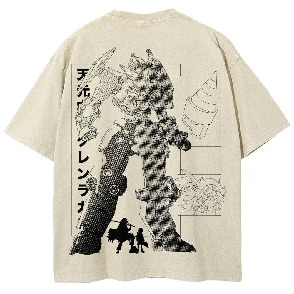 Tengen Toppa Unisex Fit Washed T-Shirt 2508014837