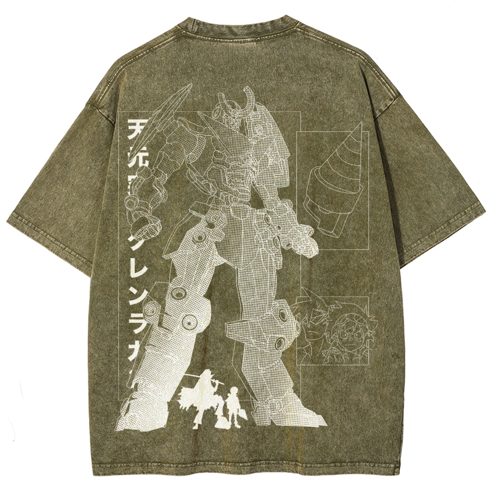 Tengen Toppa Unisex Fit Washed T-Shirt 2508014837