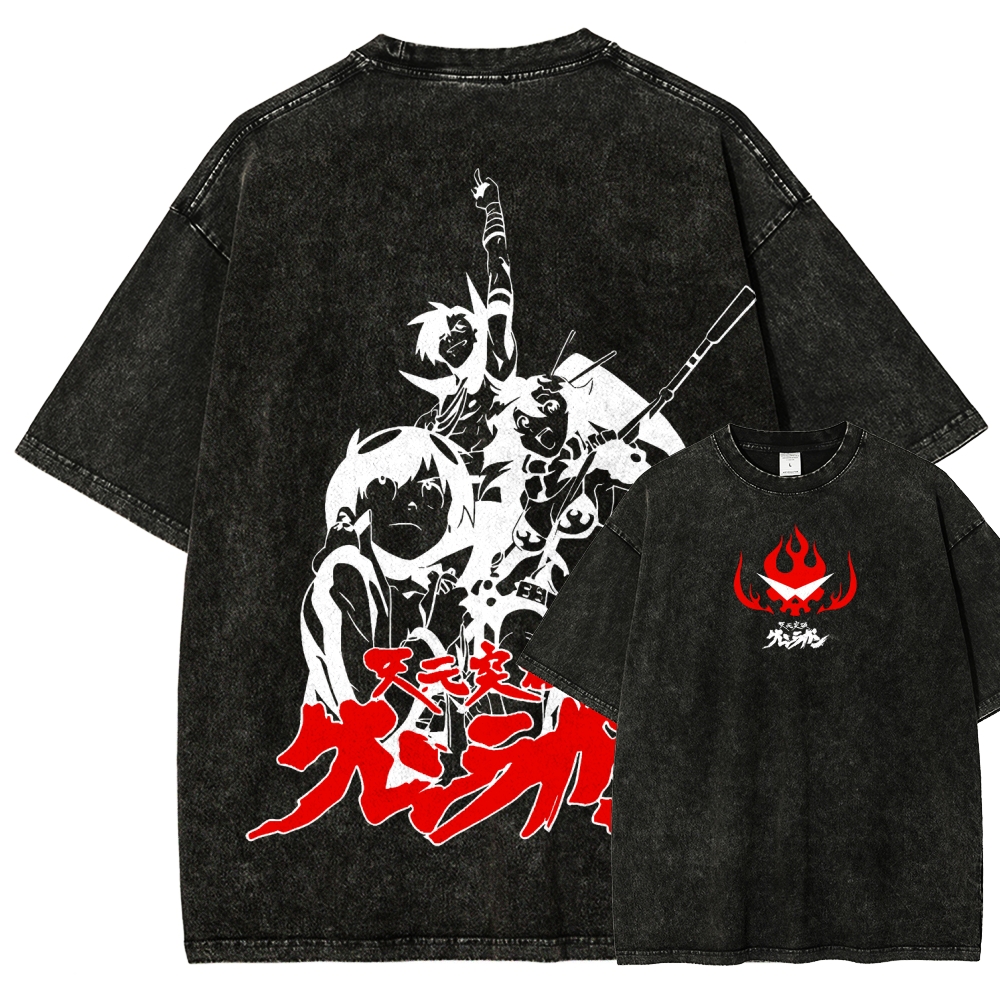 Tengen Toppa Unisex Fit Washed T-Shirt 2508014873