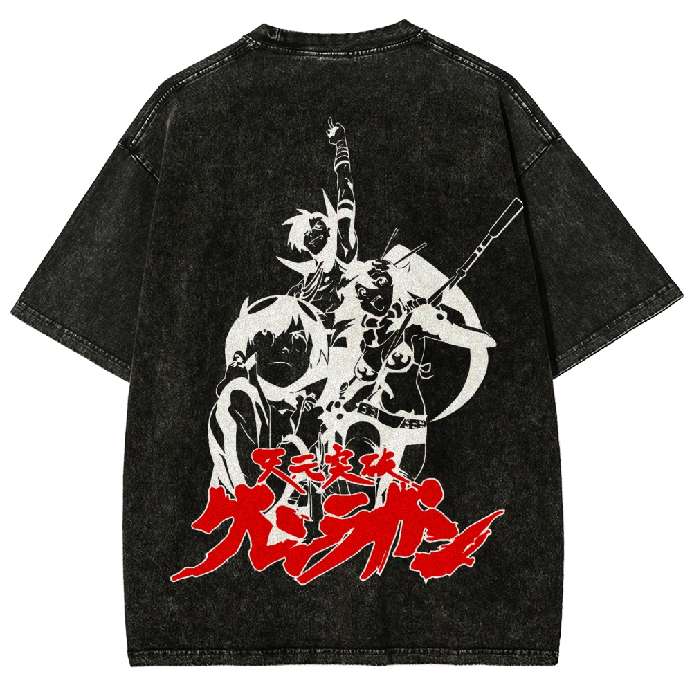 Tengen Toppa Unisex Fit Washed T-Shirt 2508014873