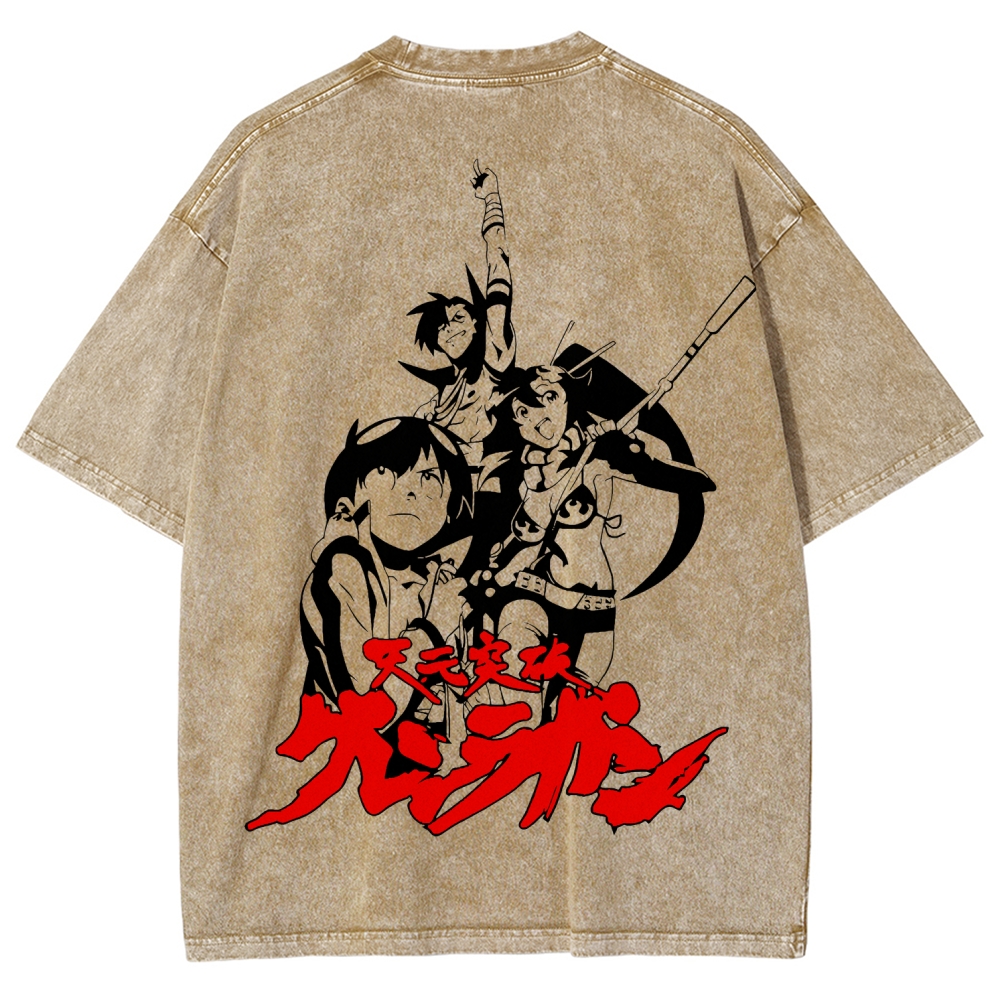Tengen Toppa Unisex Fit Washed T-Shirt 2508014873