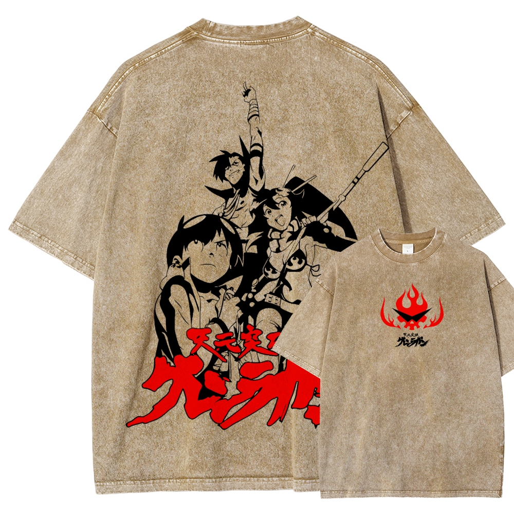 Tengen Toppa Unisex Fit Washed T-Shirt 2508014873