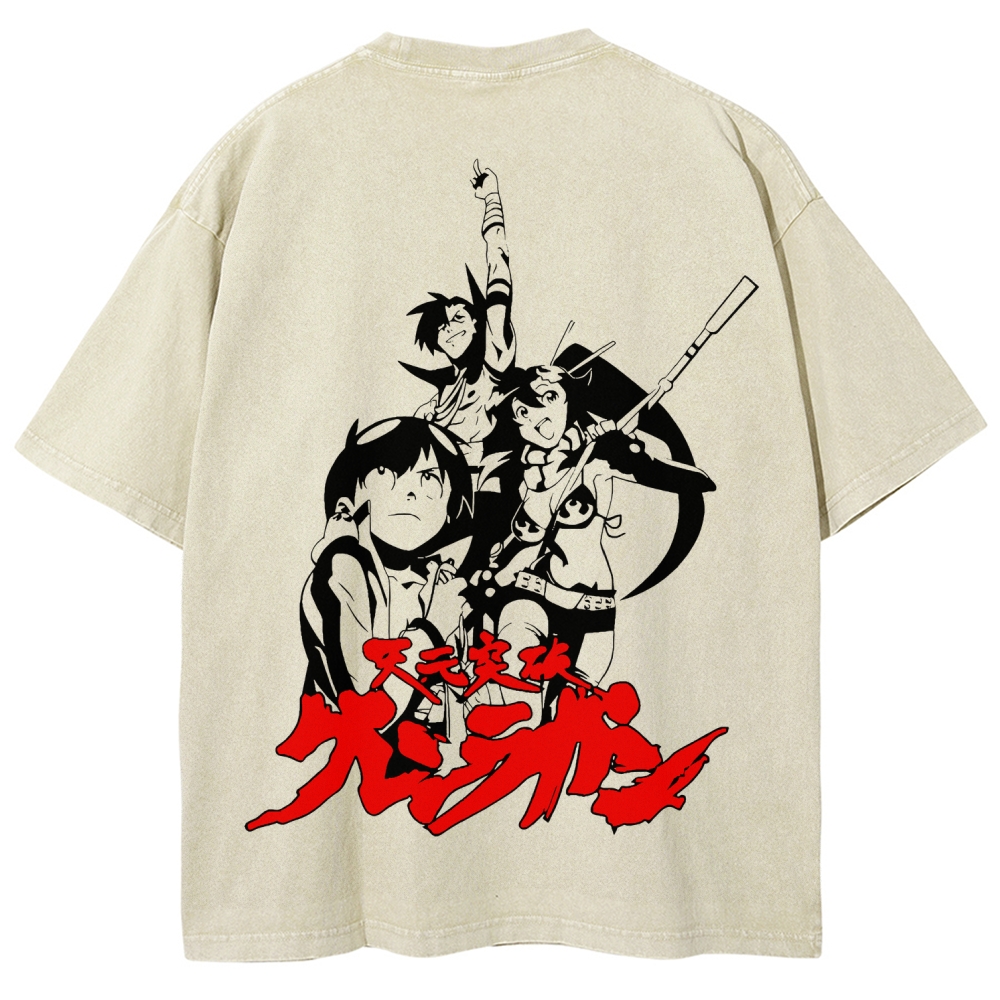 Tengen Toppa Unisex Fit Washed T-Shirt 2508014873