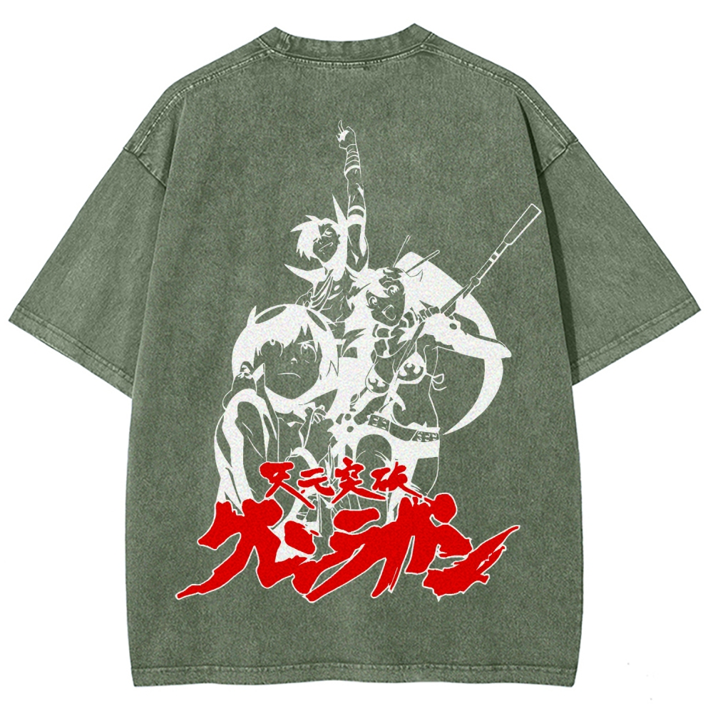 Tengen Toppa Unisex Fit Washed T-Shirt 2508014873