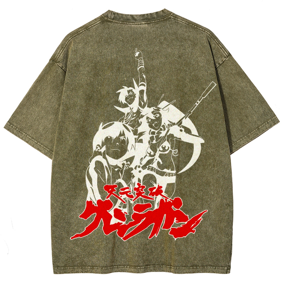 Tengen Toppa Unisex Fit Washed T-Shirt 2508014873
